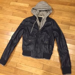 Obey Jealous Lover Faux Leather Bomber Jacket